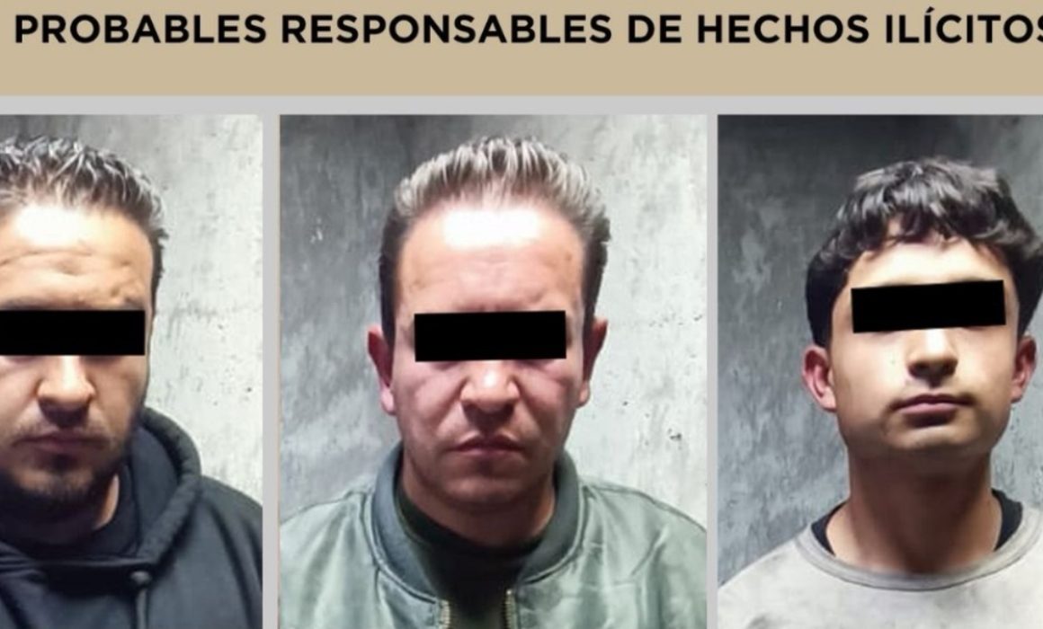 Detienen en Huixquilucan a tres hombres por posesión ilegal de hidrocarburos y drogas