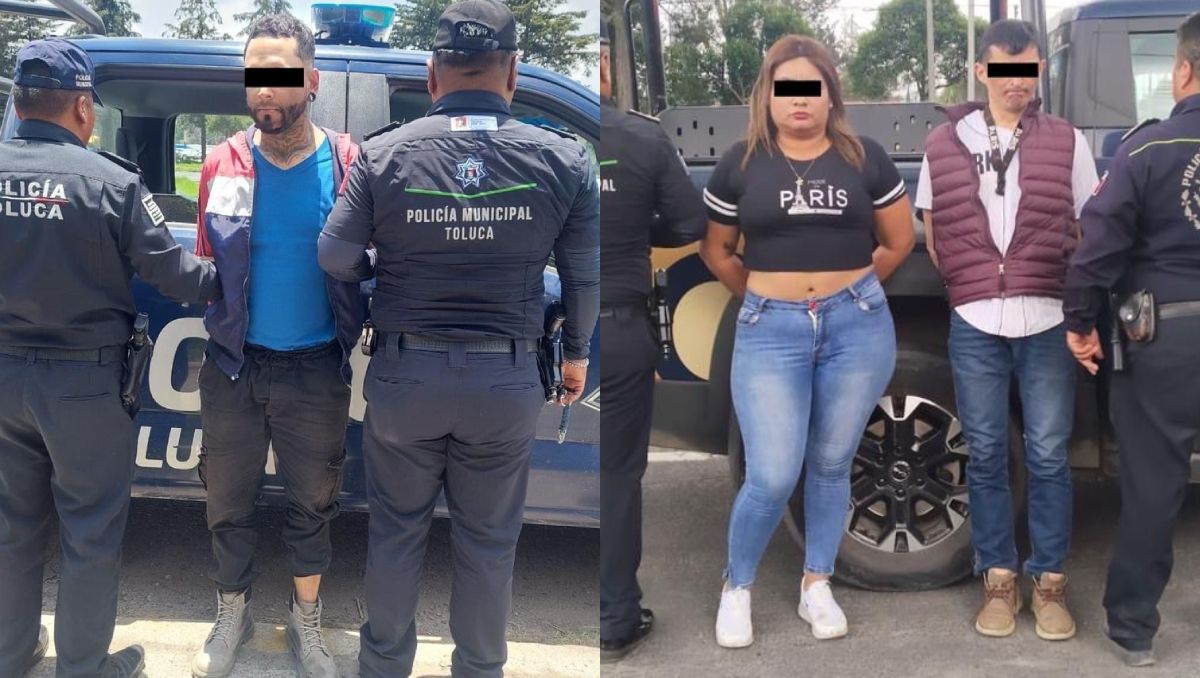 Detienen en Toluca a tres extranjeros por extorsión 'gota a gota' y soborno a policías