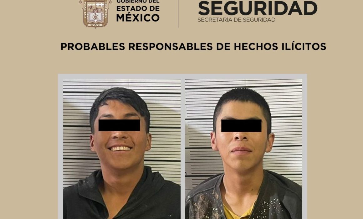 Detienen en Valle de Chalco a dos jóvenes con droga y sorprenden con su actitud sonriente