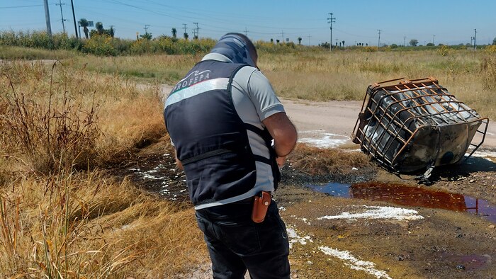 Durango elimina derrame de ácido acético en zona agrícola y busca responsables