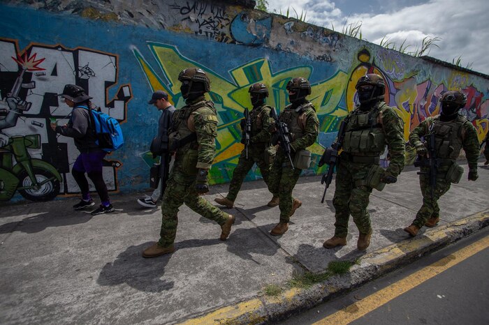 Ecuador destruye 12 hectáreas de minería ilegal en operación militar en el Azuay