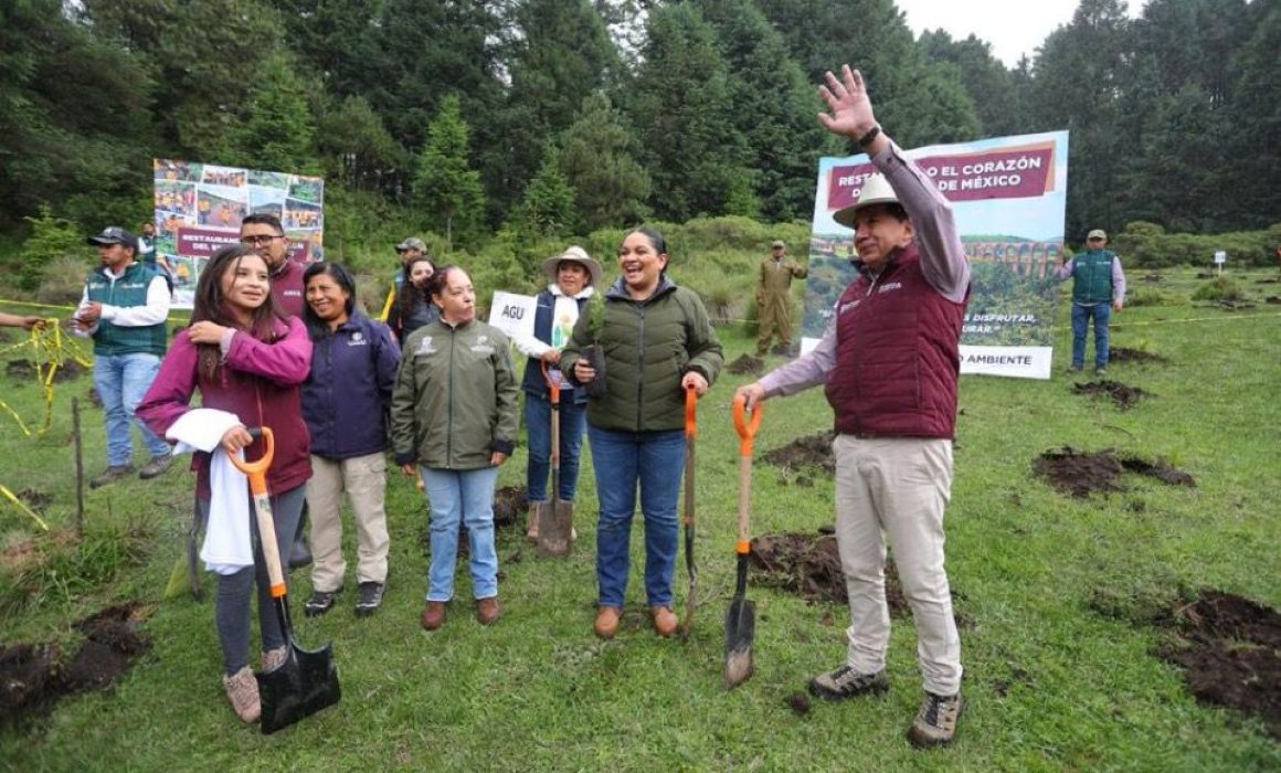 Edomex inicia ambicioso plan de restauración ambiental con la plantación de 2,000 árboles en Jilotzingo