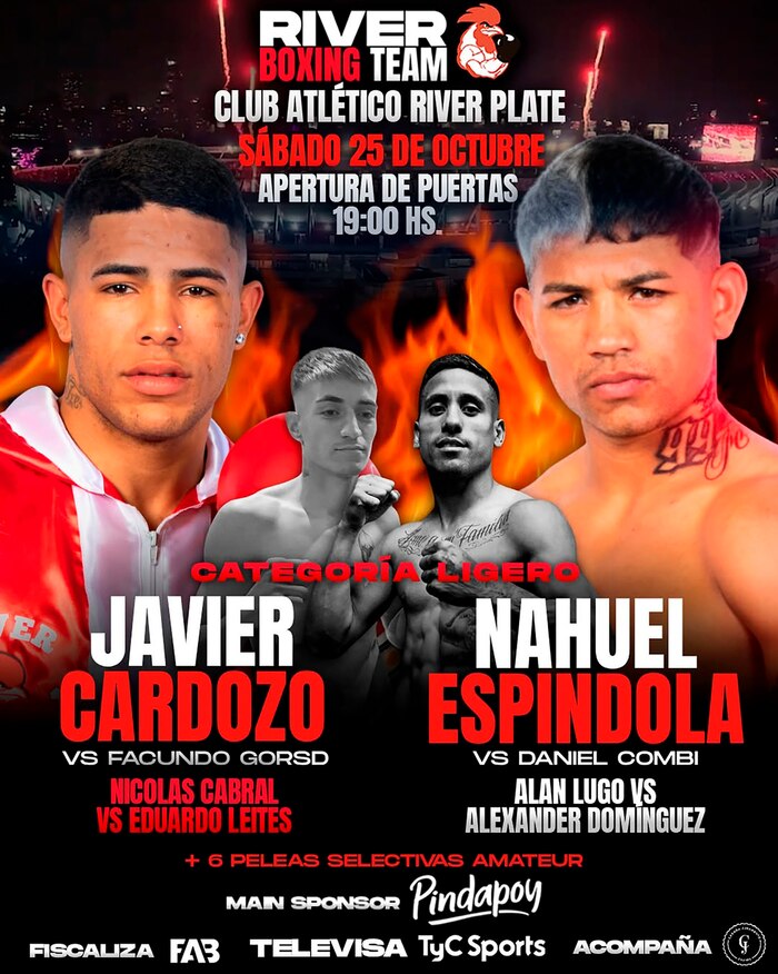 El River Boxing Team anticipa una noche de boxeo profesional y amateur en el Microestadio