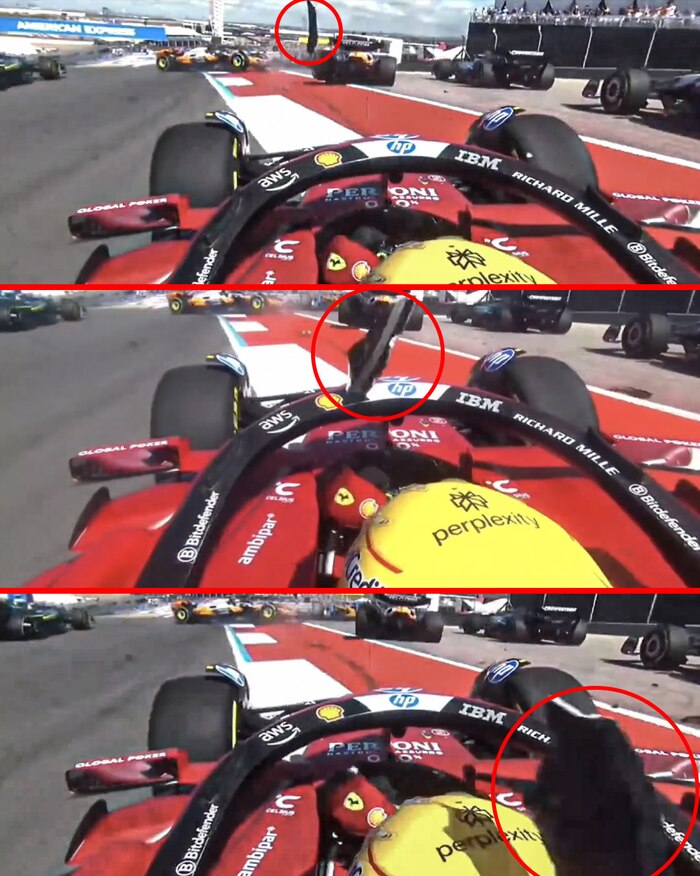 El sistema Halo salva la vida de Lewis Hamilton en el GP de Estados Unidos tras impactante incidente en la pista