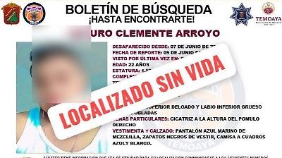 Encontraron sin vida a Arturo, joven desaparecido en Temoaya desde junio