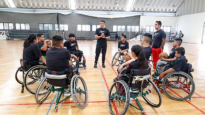 Equipo de basquetbol sobre sillas de ruedas del Estado de México afinan detalles para la Paraolímpiada Nacional en Zinacantepec