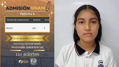 Estudiante de Ocosingo logra calificación perfecta en ingreso a la UNAM y recibe reconocimiento oficial
