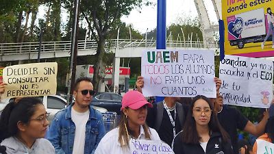 Estudiantes de la UAEMex se dividen en protestas por regreso a clases presenciales