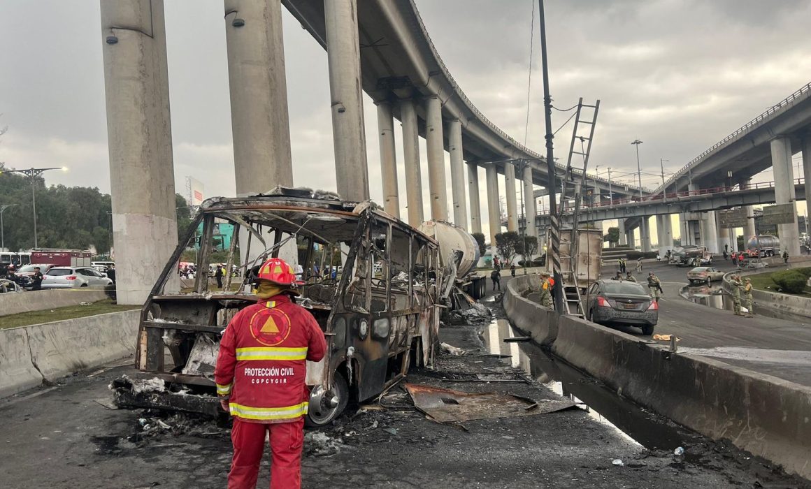 Explosión de pipa en Puente de la Concordia deja 3 muertos y 70 heridos