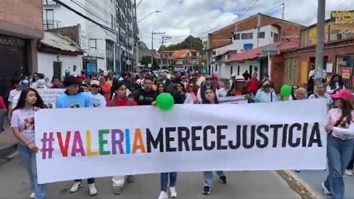 Familia de Valeria Afanador exige justicia y denuncia amenazas en marcha por su muerte en Cajicá