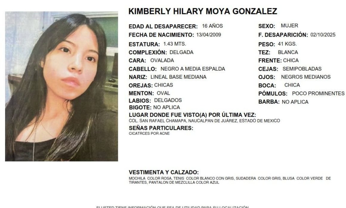 Familia de adolescente desaparecida en Naucalpan busca apoyo internacional para avanzar en su búsqueda