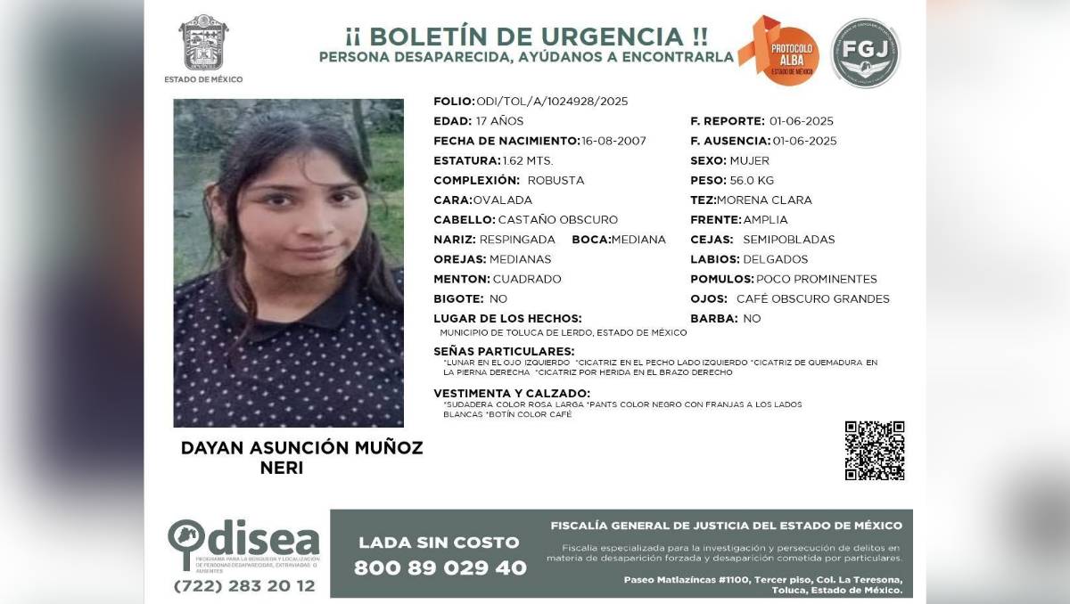 Familia en busca de Dayan en Toluca: temen que haya sido manipulada a través de videojuegos en línea