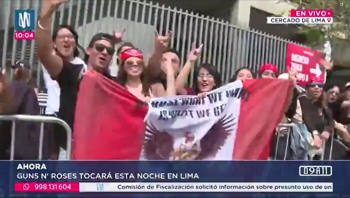 Fanáticos en Lima esperan horas antes del concierto de Guns N’ Roses en el Estadio Nacional