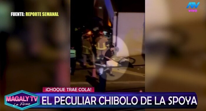 Filtran imágenes que muestran a Sebastián Gálvez, presunto acompañante de Laura Spoya, en escena cercana al accidente