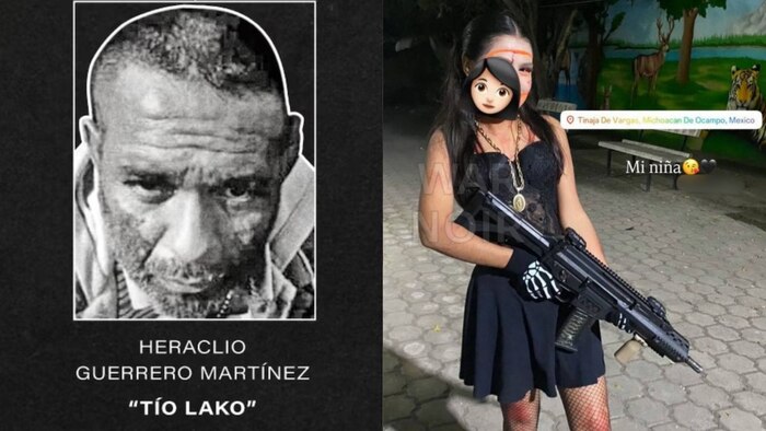 Filtran imagen de joven con fusil Xiuhcóatl, presunta hija de líder del CJNG en Michoacán
