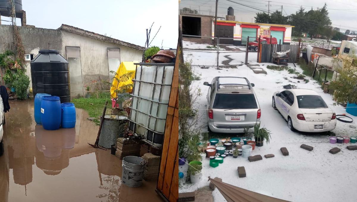 Fuertes lluvias causan encharcamientos, caída de árboles y granizadas en Toluca y Estados de México