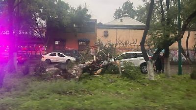 Fuertes lluvias en el Valle de México provocan caída de árboles, encharcamientos y un incendio