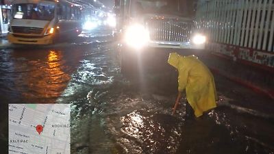 Fuertes lluvias provocan inundaciones y cortes de servicios en la zona oriente del Valle de México