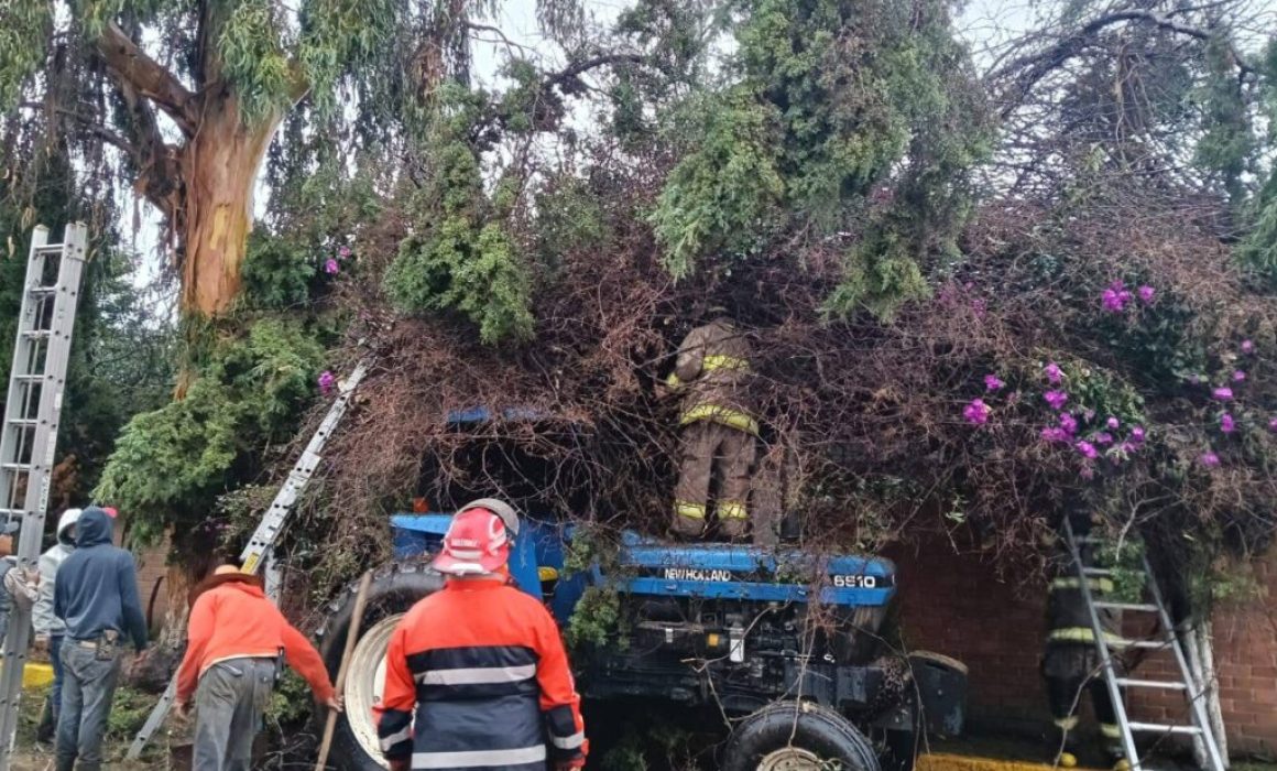 Fuertes lluvias y granizo causan daños en Amecameca; se activan cuerpos de emergencia