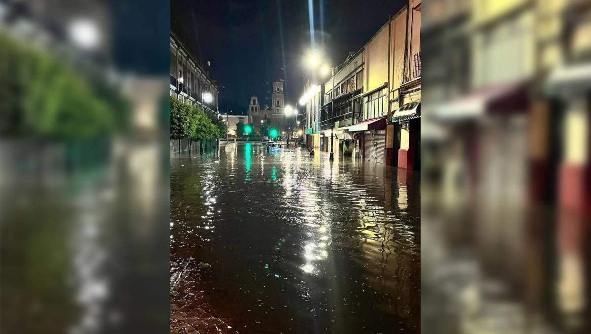 Fuertes tormentas en el Valle de Toluca provocan encharcamientos y cortes de agua
