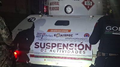 Fuerza de Seguridad de Ecatepec asegura seis pipas de gas LP por operar sin permisos
