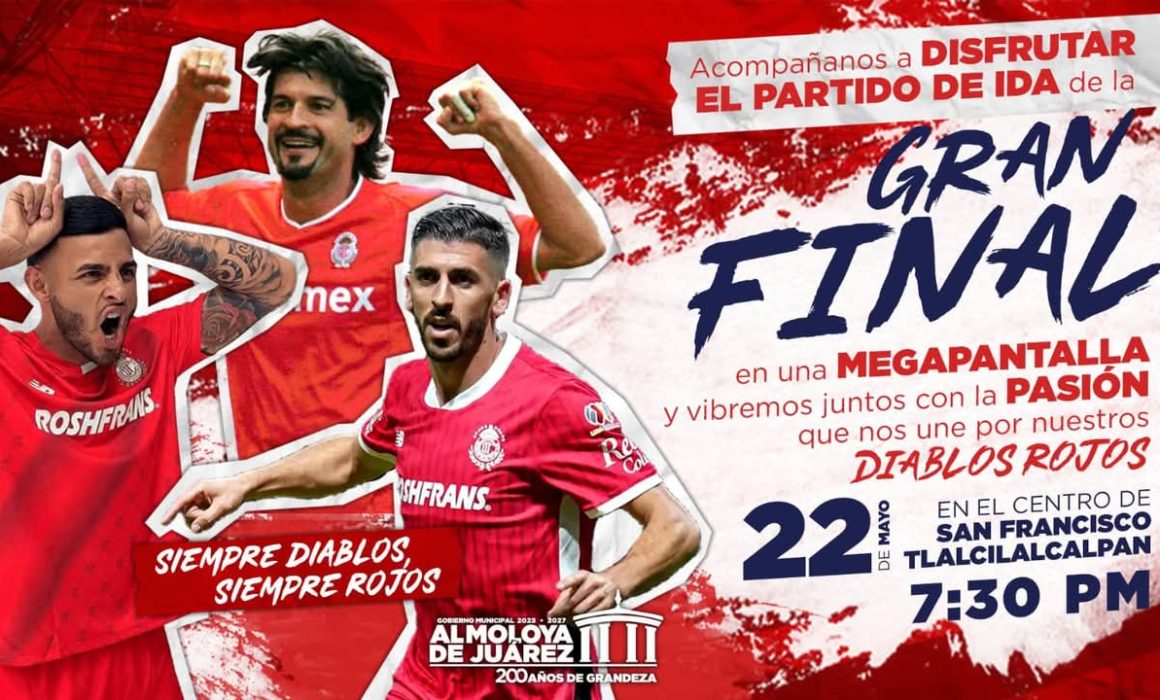 Gasta Almoloya de Juárez en pantallas para ver final de futbol