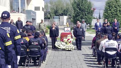 Gobierno del Edomex rinde tributo y despide al comandante Raymundo Rosas Molina, fallecido en operativo en Atizapán