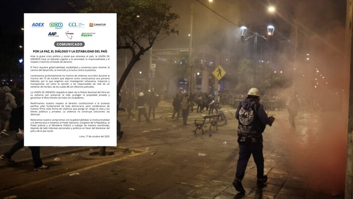 Gremios exigen investigación transparente y llamamiento al diálogo tras los incidentes del 15 de octubre
