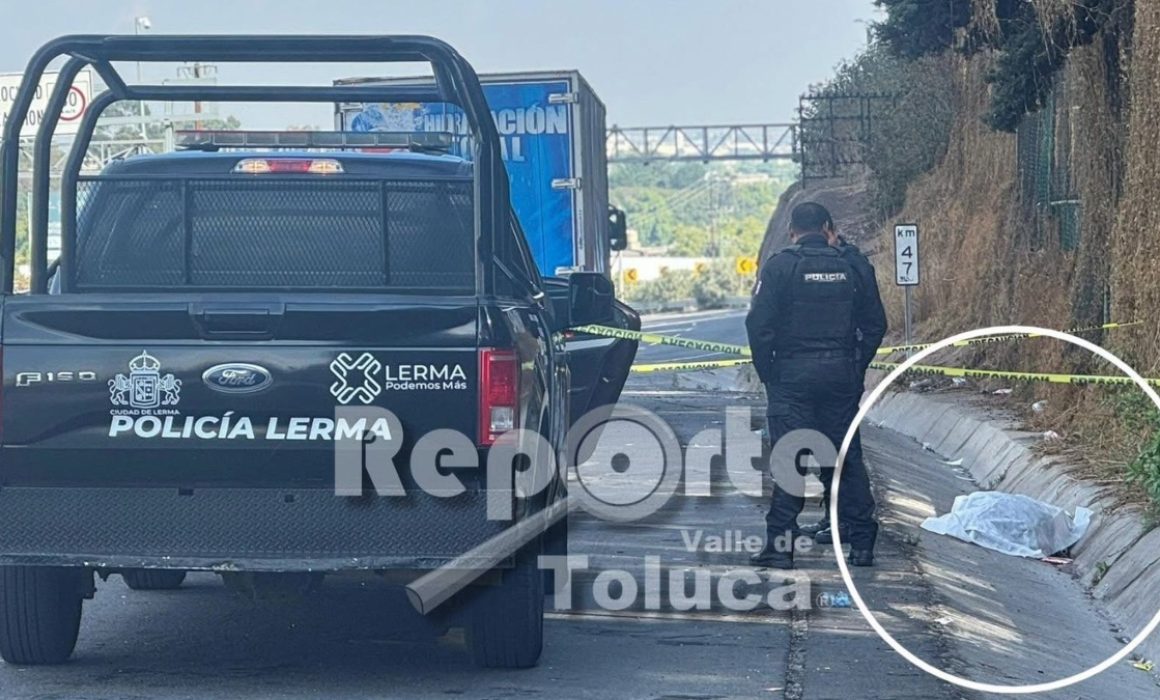 Hallan cuerpo con lesión por arma de fuego en la México-Toluca; descartan atropellamiento