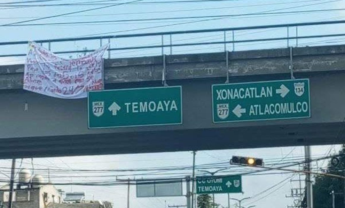 Hallan narcomanta en Temoaya amenazando a vendedores y controlando la plaza