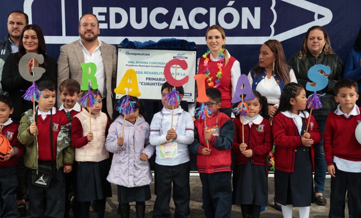 Huixquilucan avanza en la segunda fase del programa 'Acción por la Educación' para transformar espacios escolares