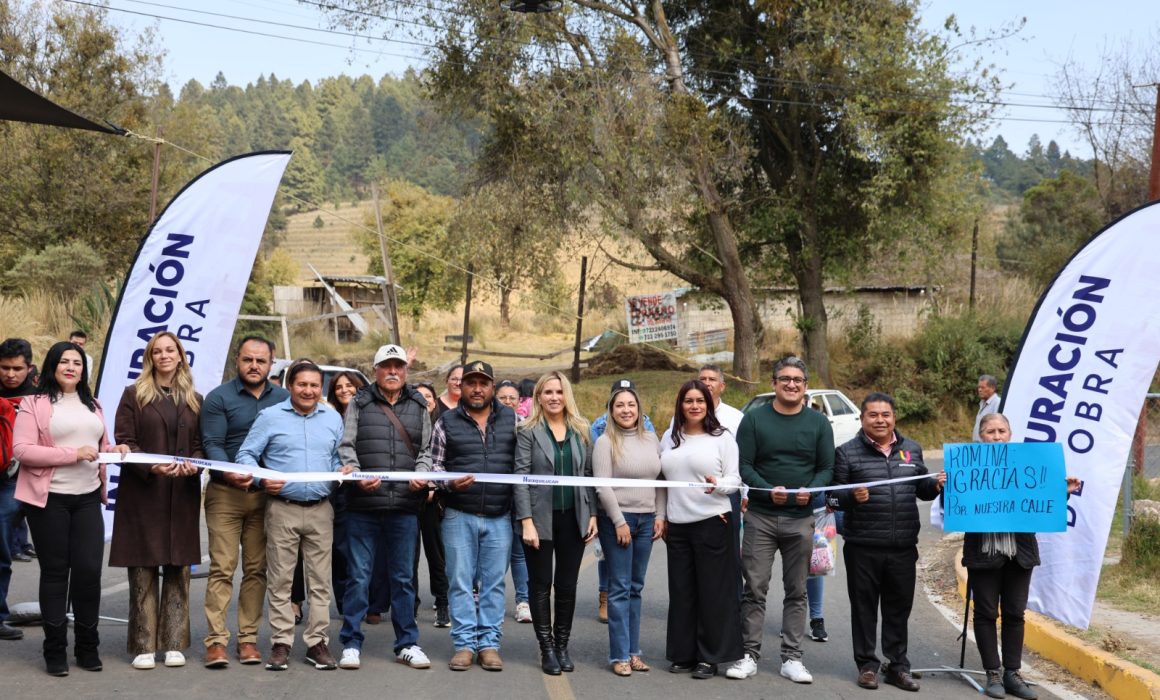 Huixquilucan entrega repavimentación de la carretera a Canales para mejorar movilidad y seguridad vial