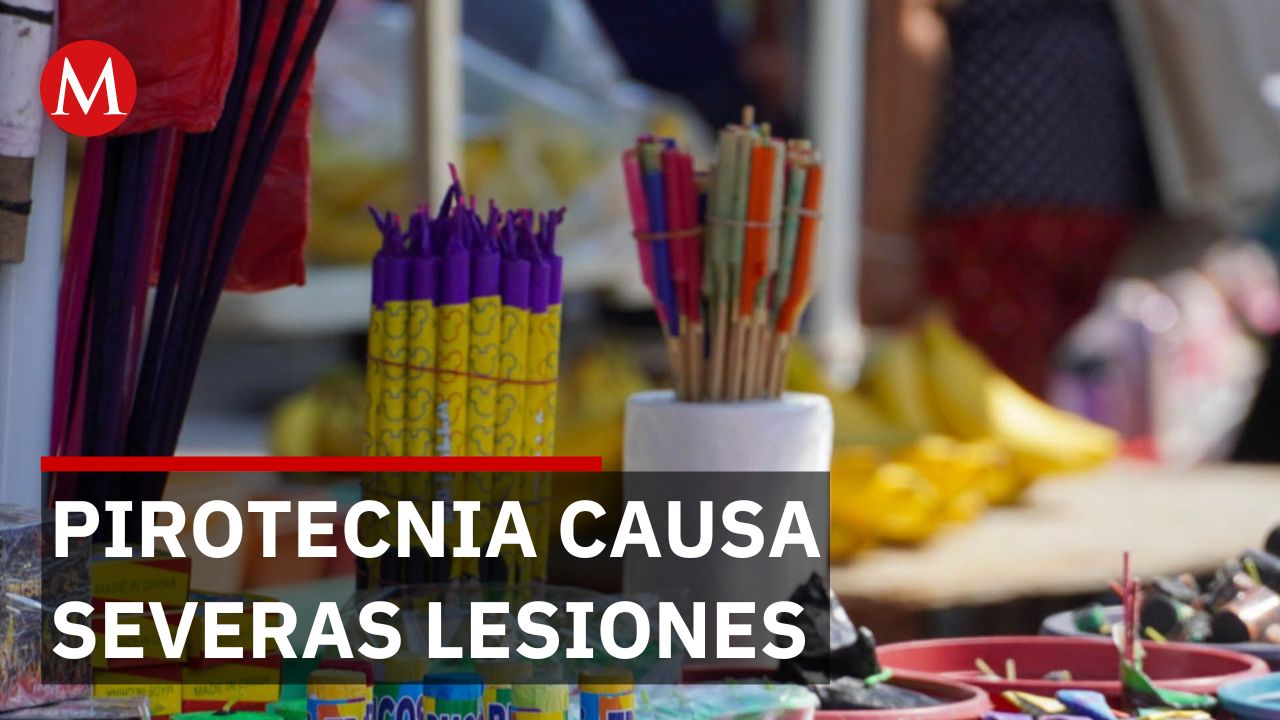 ¡Impactante! Motociclista casi pierde la vida en una explosión de pirotecnia en Edomex