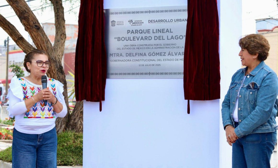 Inauguran el Parque Lineal Bulevar del Lago en Acolman para mejorar la calidad de vida y la imagen urbana