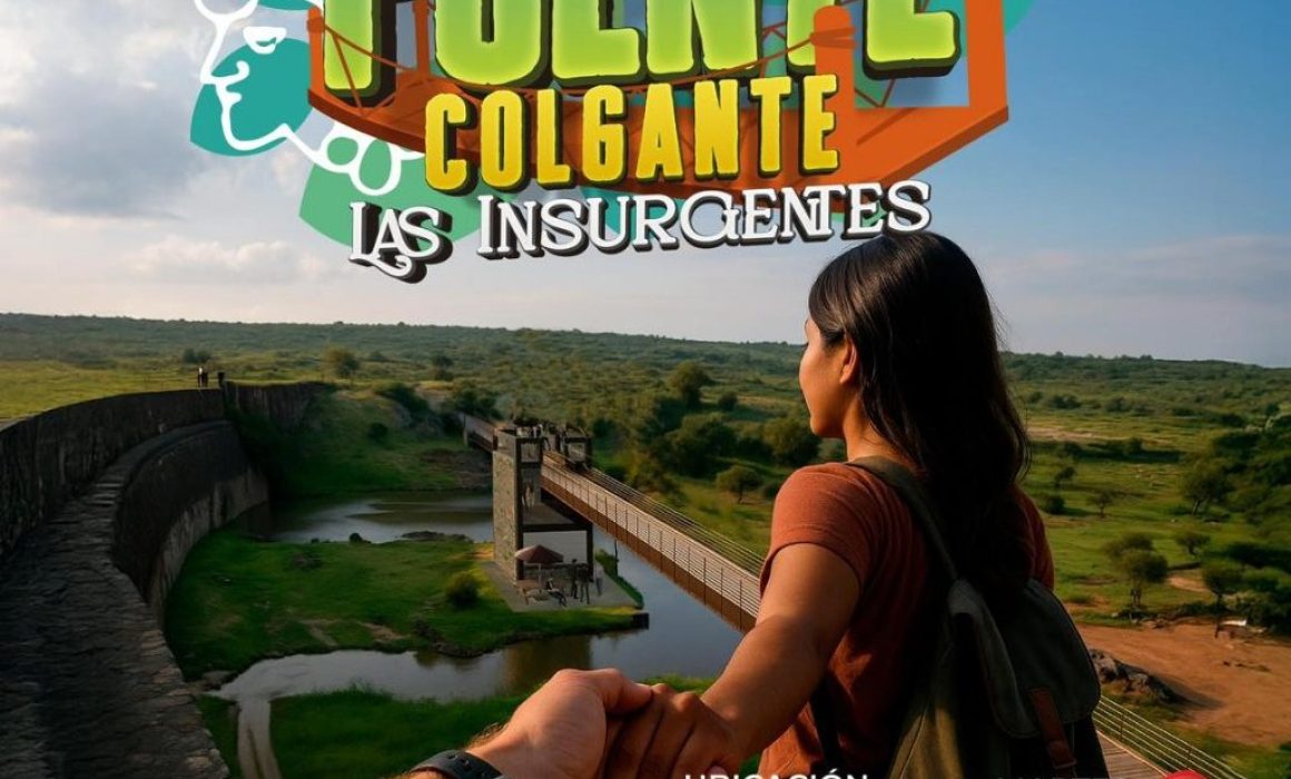 Inauguran en Hueypoxtla el puente colgante más largo del Estado de México para impulsar el turismo y la convivencia familiar