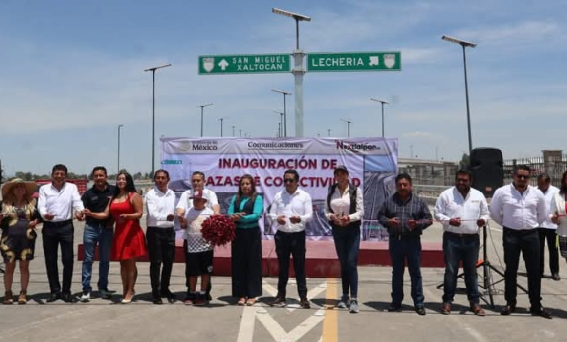 Inauguran vialidades en Nextlalpan; promete mejorar la movilidad de la gente