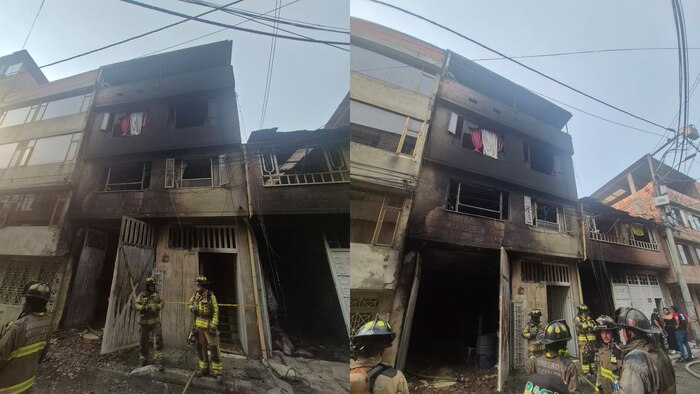 Incendio de gran magnitud destruye vivienda de cuatro pisos en Patio Bonito, Bogotá