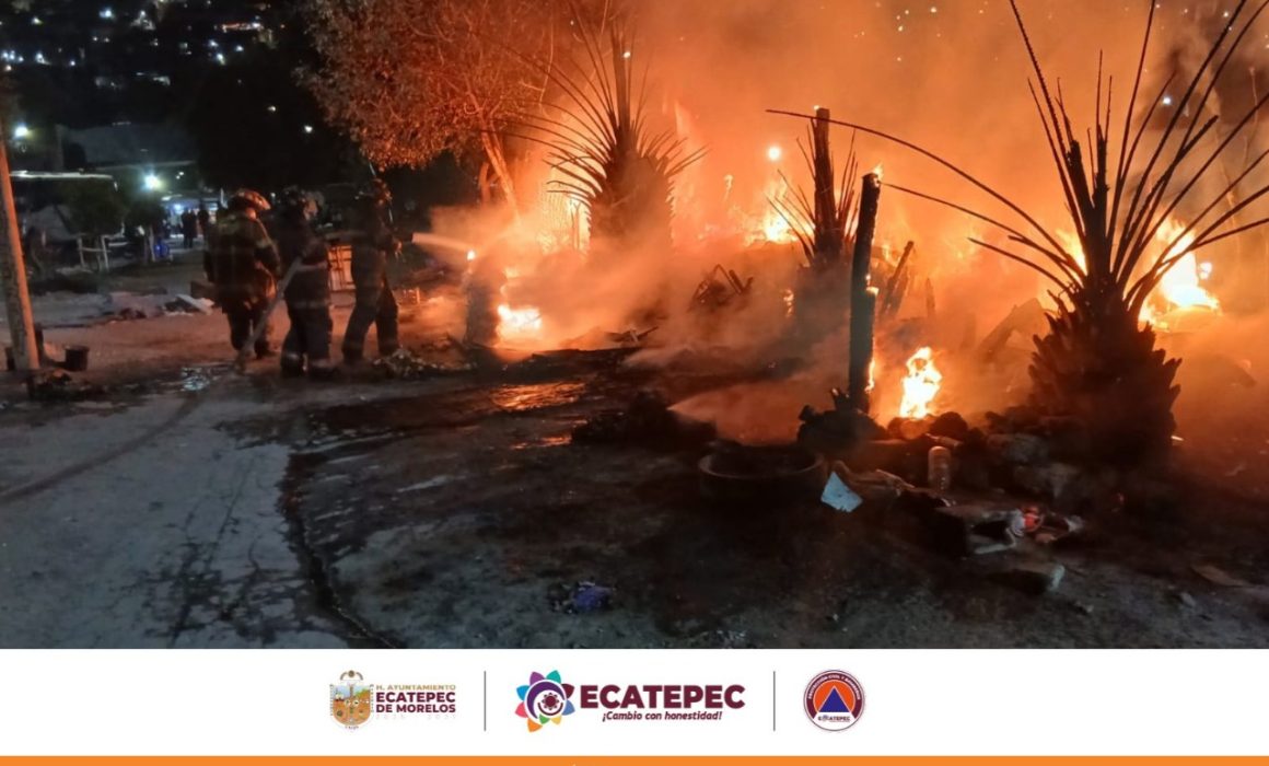 Incendio en Ecatepec causa alarma y desplazamiento de emergencias sin heridos