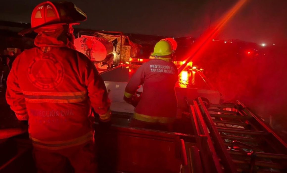 Incendio en relleno sanitario de Bordo de Xochiaca amenaza viviendas y genera alerta en Nezahualcóyotl
