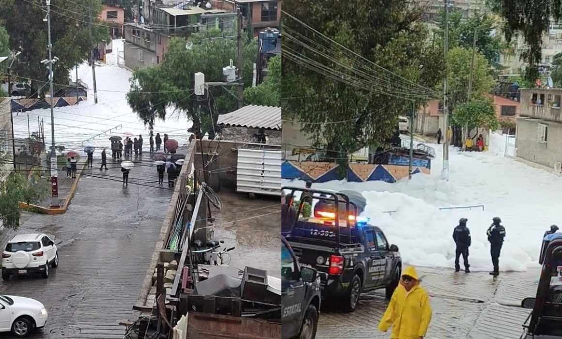 Inundaciones en Naucalpan por desbordamiento del Río Hondo y presa Los Cuartos debido a intensas lluvias