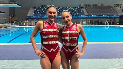 Itzamary González y María Fernanda Arellano, cerca del podio en la Copa del Mundo de Natación Artística en China