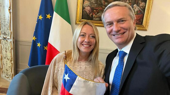 José Antonio Kast y Giorgia Meloni abordan inmigración y seguridad en reunión en Roma