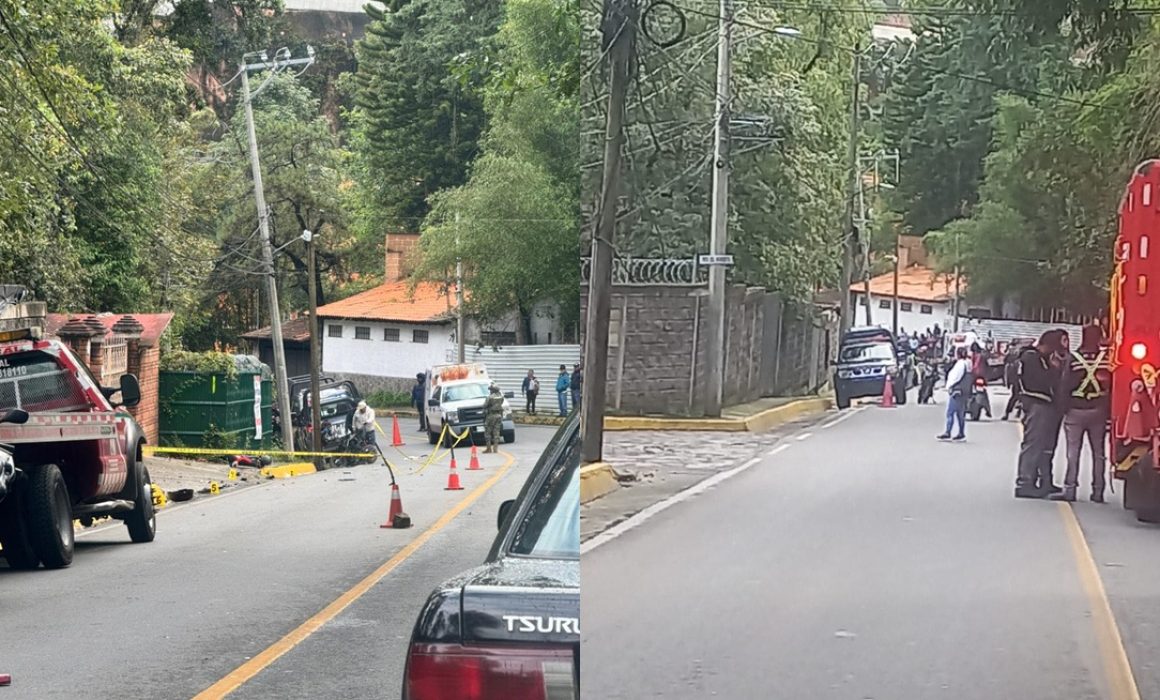 Joven motociclista muere tras impacto contra poste en Valle de Bravo tras presunto accidente con camioneta