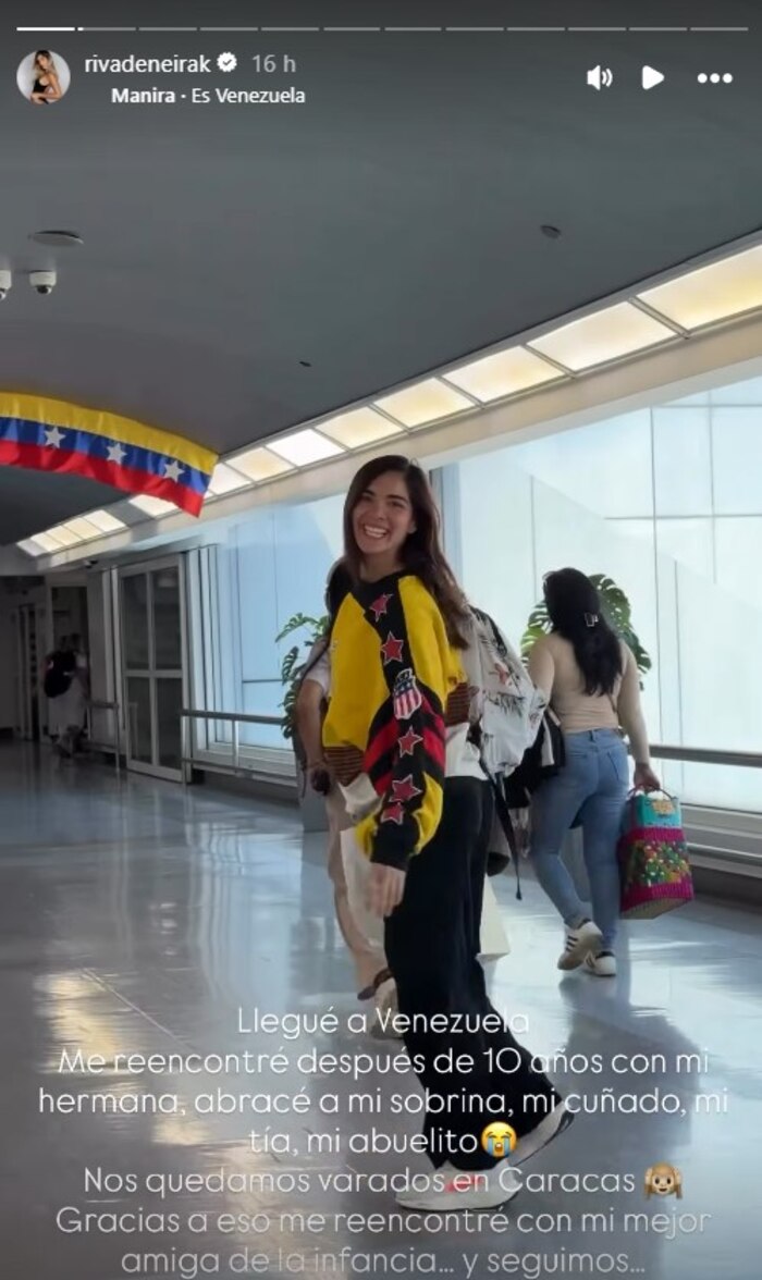 Korina Rivadeneira regresa a Venezuela tras 10 años y vive emotivo reencuentro familiar en medio de rumores