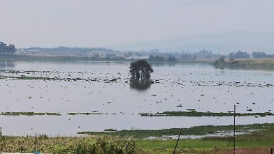 La presa Antonio Alzate en Toluca, recuperada tras meses de sequía y lluvias intensas