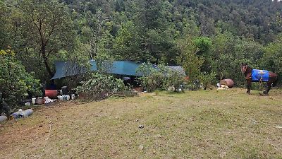 Localizan narcolaboratorio en zona boscosa de Otzolotepec en operativo conjunto