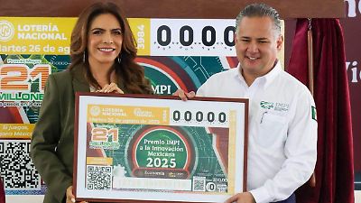 Lotería Nacional lanza billete en honor al Premio IMPI a la Innovación Mexicana 2025 para promover la creatividad nacional