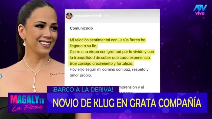 Magaly Medina cuestiona la supuesta decisión definitiva de Melissa Klug tras retirar su comunicado sobre Jesús Barco