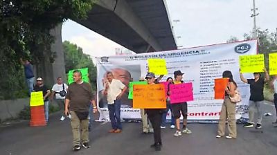 Manifestantes bloquean parcialmente la autopista México-Querétar por desaparición de joven en Cuautitlán Izcalli