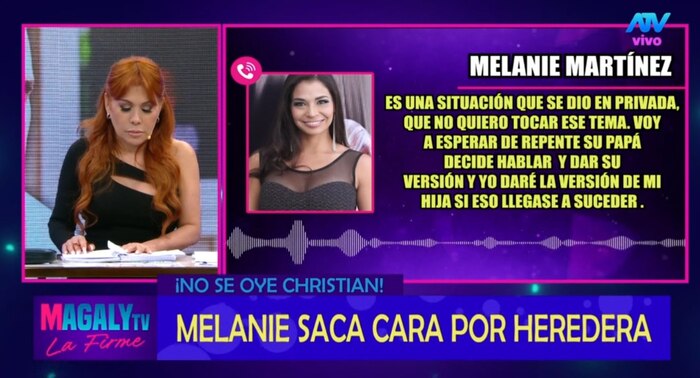 Melanie Martínez revela las causas del distanciamiento entre Camila y Christian Domínguez